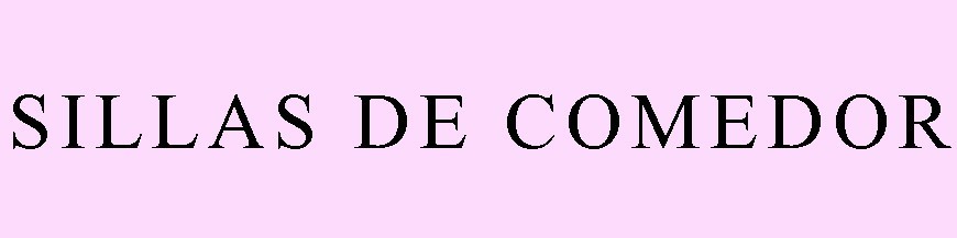 Sillas Comedor